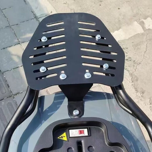 Haofanjie Electric Vehicle Rear Tail Rack Tail Box Trunk Bracket Integrated Rack Universal Shelf Motorcycle Takeout Box Fixer Black Universal Style Thickened Tail Box Rack