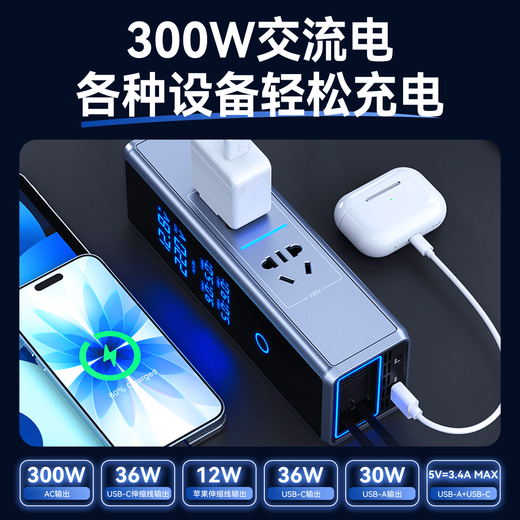 Wise Nation car inverter 12v24v to 220v car truck universal high-power cigarette lighting conversion transformer charger plug