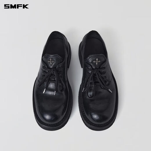 SMFK Wilderness Compass Handmade Leather Derby Shoes (Water Dyed Handmade Goodyear) SS001B/SS001W WILD BLACK/Wildness Black 36