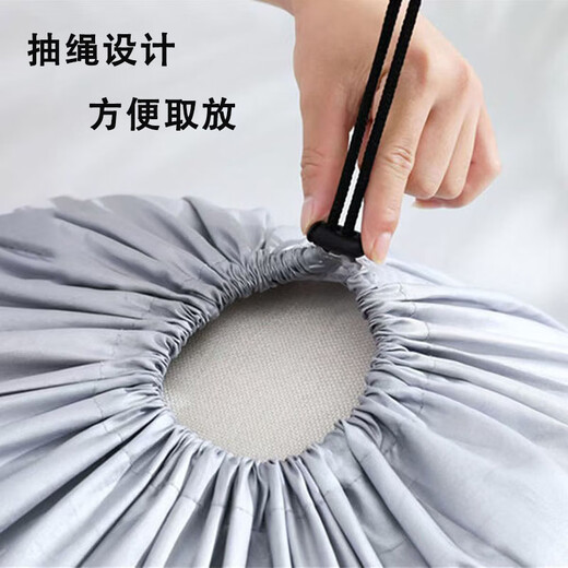 Suitable quilt storage bag, four seasons, large capacity, moisture-proof, waterproof, dust-proof drawstring pocket, clothing organization, wear-resistant, moving (41*33*72cm) Silver