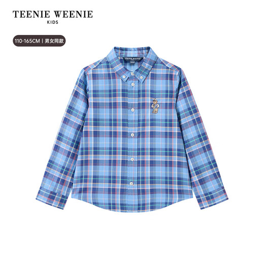 Teenie Weenie Kids 26-year new classic college style cotton shirt for boys and girls, pink 160 cm