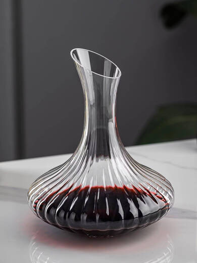 Fantasy decanter household high-end wine dispenser set thickened crystal glass red wine glass wine set commercial solid wood Fulu wine rack + sommelier wine glass 460ml