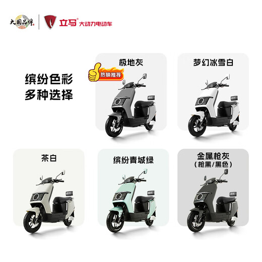 Lima Electric Motorcycle Yaoying Speed 55km/h - Battery Life 106KM Chaowei 72V32Ah Long Battery Smart APP Takeaway Commuting Electric Vehicle Polar Gray