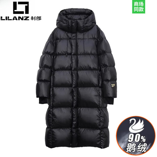 LILANZ High-end Winter Black Gold Down Jacket Men's Short Winter Couple Couple Mid-Length Goose Down Jacket Women's Jacket Winter Black Short High Quality 90 Goose Down S 80-100Jin Jin is equal to 0.5 kg