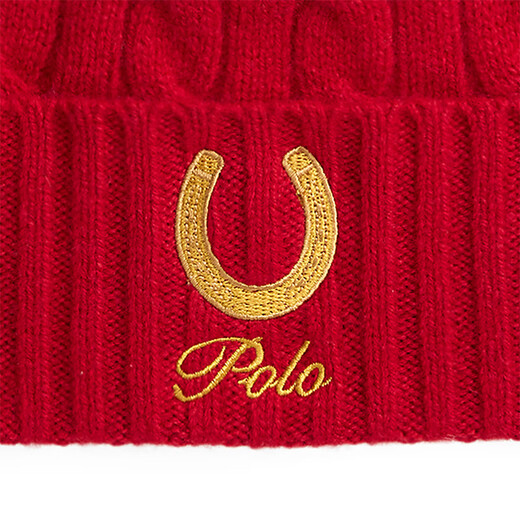 Polo Ralph Lauren Ralph Lauren Unisex 25 Autumn New Year Series Wool Beanie RL54201 600-Red ONE