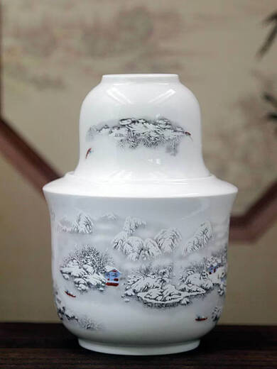 Yonghuan purchase products ceramic half pound wine warmer, wine warmer, hot wine pot, hot wine pot, family traditional hot water and wine HL half Jin Jin equal to 0.5 kg wine warmer lotus