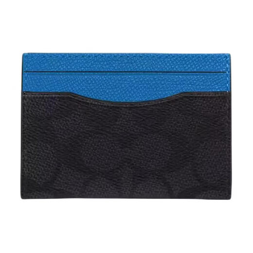 COACH 10 Brand Logo Leather 3-in-1 Wallet Women's Blue Blue 1 Blue 2