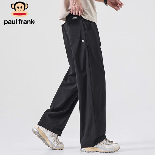 Paul Frank Pants Men's Spring Trendy Loose Casual Pants Men's Straight Overalls Men's Long Pants Black XL