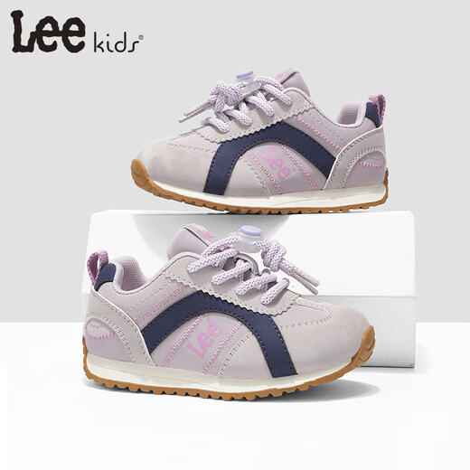 Lee Children's Shoes Spring New Children's Low-top Running Shoes Girls' Versatile Anti-Slip Sports Shoes for Boys X0068 Purple 29 Recommended Foot Length 179mm
