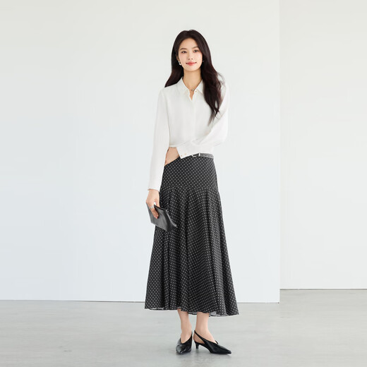 Eveli (eifini) Zhu Zhu endorsement, ten years of best-selling, not easy to wrinkle, simple, must-have shirt for work, women's spring and autumn commuting white top, original white, M 100-110Jin Jin is equal to 0.5 kg