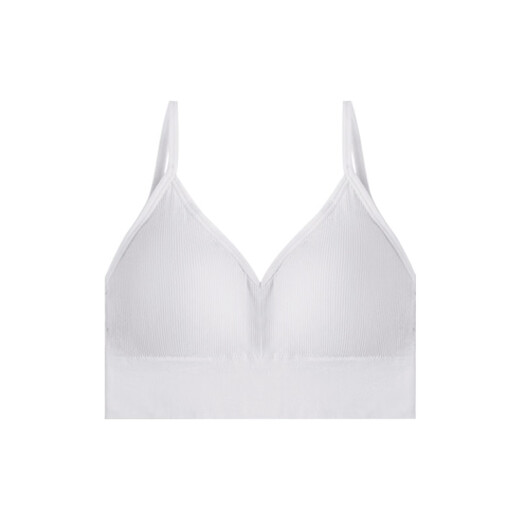 2024 spring and summer seamless underwear for women without rims, small breasts, push-up, side breasts, anti-sagging, sports back bra, thin, white, one size