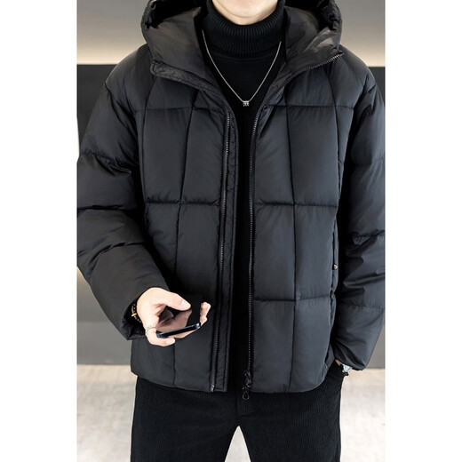 Snow Flying (SNOWFLYING) High Weight Down Jacket Men's Winter 2025 New Fashion Brand Hooded Bread Jacket Thickened Warm Jacket Men Black