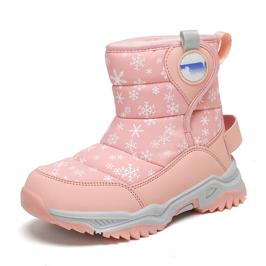Chiyun girls' snow boots with fur integrated Northeast cold-resistant plus velvet to keep warm for middle-aged and older children high cotton boots winter 2026 Mi Ju 26