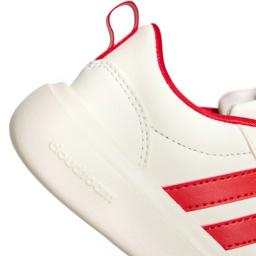Adidas (adidas) children's shoes 2026 New Year's model for boys and girls Velcro cloud bottom tennis culture children's sports and casual shoes KI4108 KI4108 Han jade white/light scarlet 30 yards/11.5k/foot length 18cm