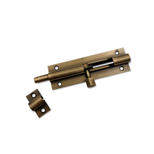 Xu ordered door lock door plug old-fashioned copper latch latch door lock bathroom Chinese style antique window bronze latch lock 1.5 inch brass color