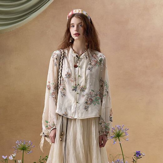 Wancaoyi (wancaoyi) 2026 spring new shirt C00850511 off-white XS