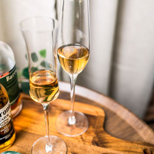 JOJOSLPD wine set champagne glass crystal glass household high-foot cleaning 2 romantic champagne glasses