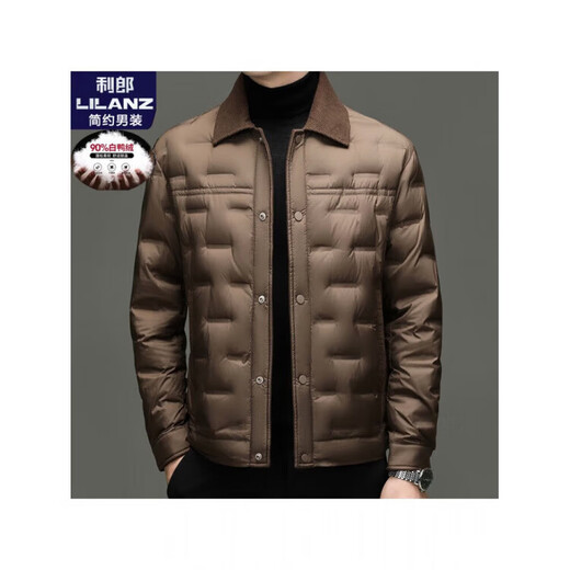 利郎（LILANZ）【90白鸭绒】利郎男装轻薄羽绒服秋冬季新款休闲保暖夹克外套翻领 藏蓝 g5qyr2163 2XL (90) 体重160-175斤