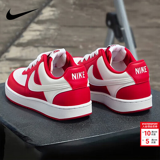 耐克（NIKE）男鞋板鞋 2026新款春季时尚运动鞋舒适耐磨低帮运动休闲鞋滑板鞋 COURT VISION/白红 【新年推荐】 44