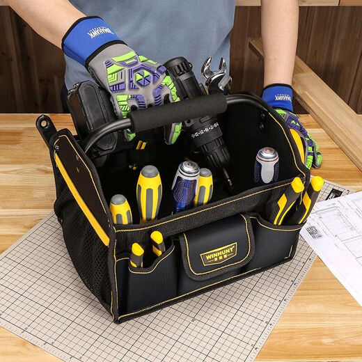 Ye Yu Tool Basket Woodworking Tool Box Portable Extra Thick Special Electrician Bag Portable Crossbody Dual-use Tool Bag Tool Basket Type A