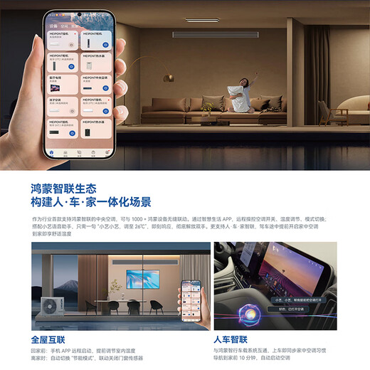 MEIPONT Hongmeng Intelligent Central Air Conditioning Living Room Duct Machine Small 6P One to Four/6P One to Five Multi-Online First-Class Energy Efficiency Variable Frequency Heating and Cooling Embedded Ceiling Air Conditioner Card Machine 6 HP First-Class Energy Efficiency One-to-Four (Bare Metal) Evaluation