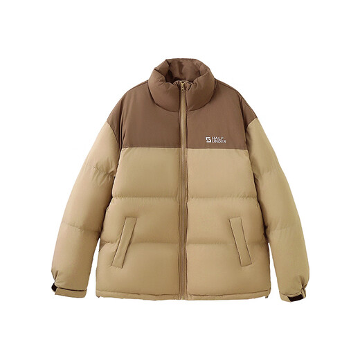 NVG YOUNG Italian small sailing boat with cotton stand collar couple cotton coat men's winter water-repellent bread coat trendy light gray green S