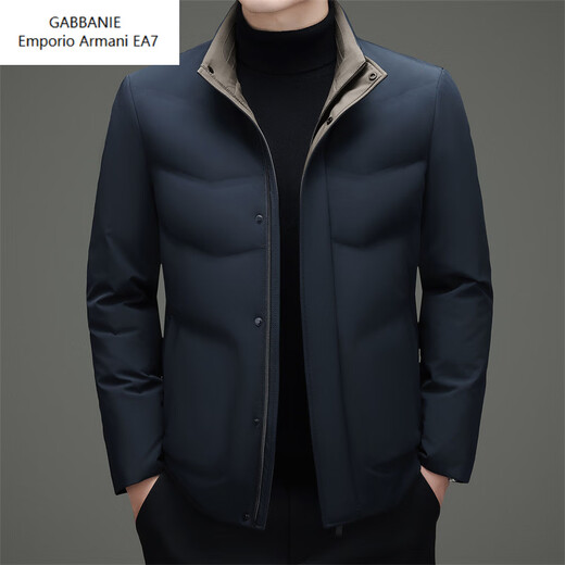Emporio Armani EA7 Armani 2026 Зимний новый пуховик мужской короткий универсальный утепленный холодный куртка для папы среднего возраста повседневный утиный черный 2XL 185