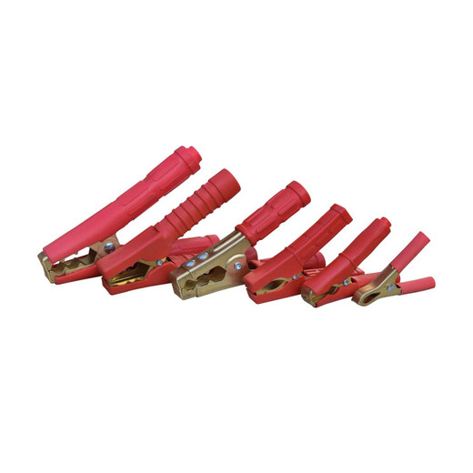 Gongma Battery Pure Copper Thickened Car Battery Battery Connection with Live Wire to Help Large Crocodile Power Supply Crossing the River Dragon Clips Wolf Tooth Medium Brass Clips 12 PCs 6 Black 6 Red