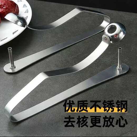 Donaumeng stainless steel corer home kitchen hawthorn red date corer multi-functional thickened manual press corer tool red date corer 1 pack.