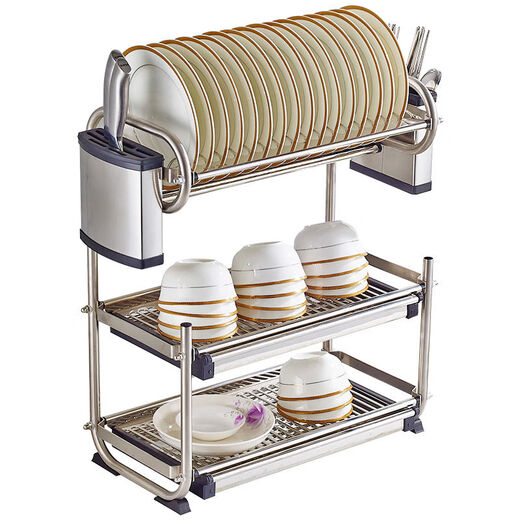 Fantasy wall-mounted cool dish rack kitchen dish storage rack 2 layers 47 main rack style rust-proof design 3 layers 57cm main rack chopstick rack single plate