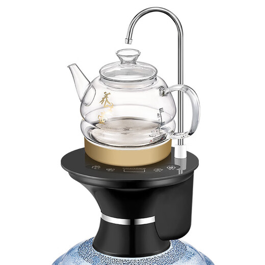 Tuojin bottled water boiler kettle water pressure bucket table dual-purpose electric automatic water supply and pumping all-in-one tea ceremony blue blue (double-layer glass kettle)