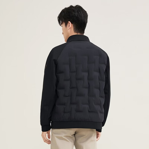 Qipai Мужской золотой свежий пуховик с воротником-стойкой, зима 2025, белый утиный пух, теплая микроэластичная куртка против морщин, мужской темно-синий RDS Responsible Down Tag, Fresh Down S 165/84A