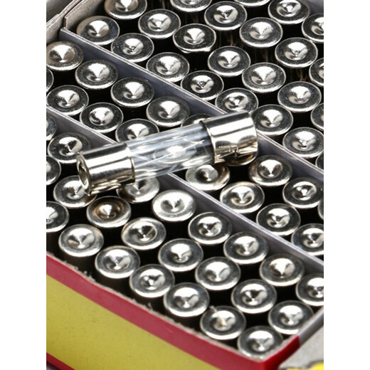 5 20mm glass fuse 250V 6*30mm F0.5A 1A2A 3A 5A8A10A20A fuse 10A (100 pieces/box) 5*20mm (thickened flat cap)