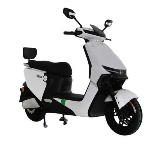 Luyuan Electric Motorcycle S70, 86 km range, 6 lead-acid batteries, 72V26Ah, 1200W motor, 30L seat bucket, household car, liquid-cooled motor, ten-year warranty, white
