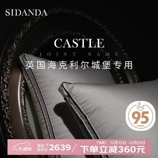 SIDANDA Hungarian full 95 white goose down pillow five-star hotel sleep down pillow core high luxury silver cotton queen pillow