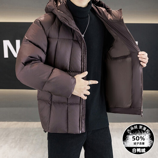 Snow Flying (SNOWFLYING) High Weight Down Jacket Men's Winter 2025 New Fashion Brand Hooded Bread Jacket Thickened Warm Jacket Men Black