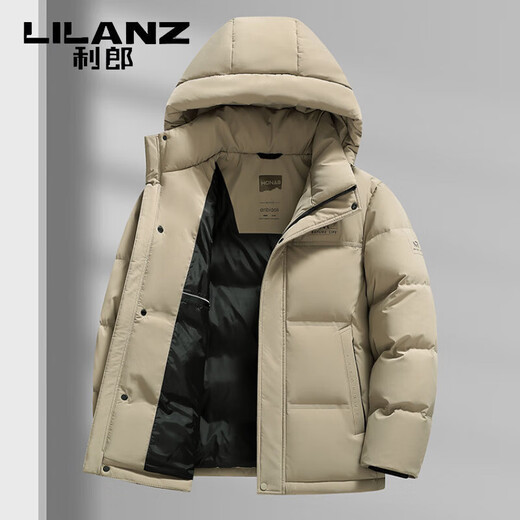 LILANZ пуховик мужской зимний утолщенный 2025 новый модный тренд ветрозащитный утолщенный теплый 90 утиный пуховик для мужчин черный M 170/92A