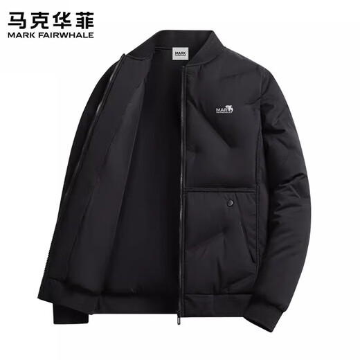 MARK FAIRWHALE Hong Kong style retro casual down jacket men's 2026 spring new loose warm simple fashionable cold-proof top haze blue official authentic M recommended 90-110Jin Jin equals 0.5 kg