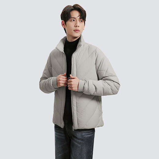Septwolves three-proof anti-static short down jacket for men 2025 winter new product stand collar quilted colorful lightweight jacket 701 (khaki) M 165/84A