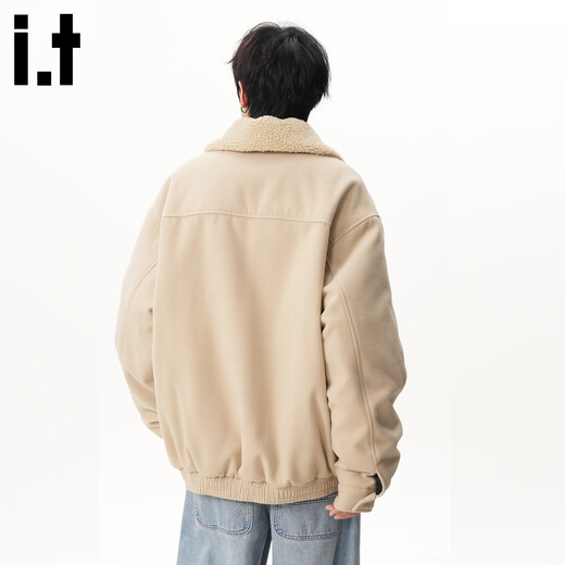 CHOCOOLATE it trendy brand retro loose khaki jacket men's winter new velvet thickened warm casual versatile cotton jacket khaki L recommended 110-130Jin Jin equals 0.5 kg