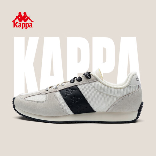 Kappa Kappa Dream Sports Shoes Women's 2026 Spring New Soft Sole Retro Casual Shoes Fashionable and Versatile Running Shoes Cheese White/Black 35