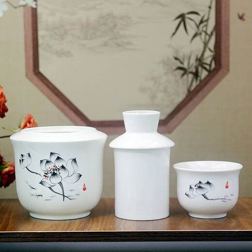 Yonghuan purchase products ceramic half pound wine warmer, wine warmer, hot wine pot, hot wine pot, family traditional hot water and wine HL half Jin Jin equal to 0.5 kg wine warmer lotus