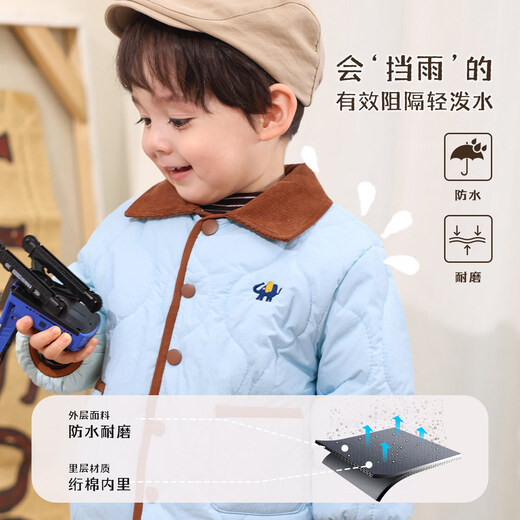 LUSON baby boy baby coat boy autumn and winter quilted 2025 new baby warm cotton coat