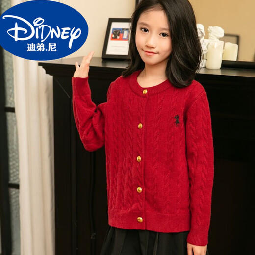 Didi.Ni HEYDIDY New Year's parent-child clothing 2025 family blessing autumn and winter family of three, mother and daughter New Year's red New Year's greetings sweater red cardigan sweater 80 children's recommended weight 15-20