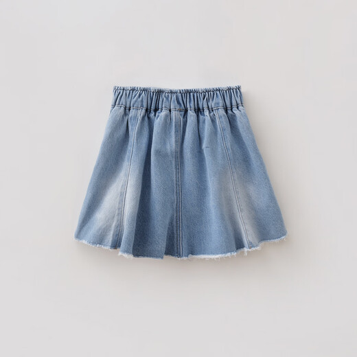 MARC&JANIE Mark Jenny blue denim girls' version A denim skirt children's skirt skirt spring new style 560176 light denim - ready stock 110 cm (recommended height 101-110cm)
