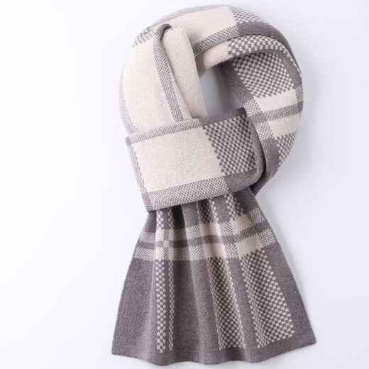 Xiaolilang genuine men's cashmere scarf winter new warm scarf for dad's birthday gift high-end gift box black