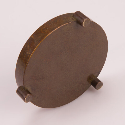 Shantou Lincun brass Su Gong three-legged furnace sealing furnace household ring fumigation furnace sandalwood furnace antique copper color enlarged 9 cm round gray pressure