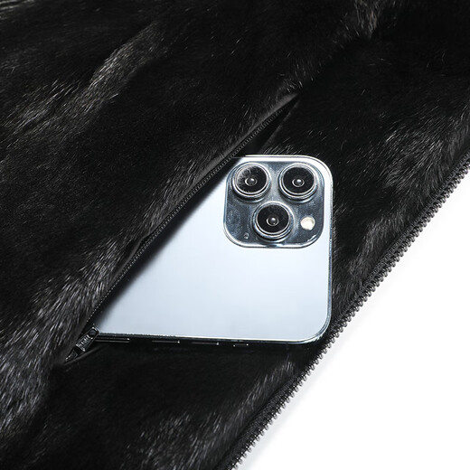 CHEVALPES international first-line brand pie overcome men's mink liner whole mink fur integrated fur hat removable thickened black whole mink liner + rabbit fur sleeves detachable hat one size fits all 48/170 recommended weight 100-125 Jin Jin equals 0.5 kg