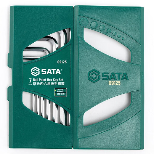 SATA Extended Ball Head Metric Allen Wrench Hexagonal L-shaped Wrench Set 7pcs 09125