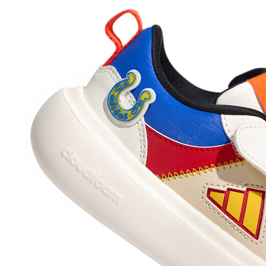 Adidas (adidas) children's shoes 2026 New Year CNY Spring Festival boys and girls shoes Velcro children's sports and casual shoes KJ4231 KJ4231 Han jade white/light scarlet/linen crystal brown 28.5 yards/10.5k/foot length 17cm